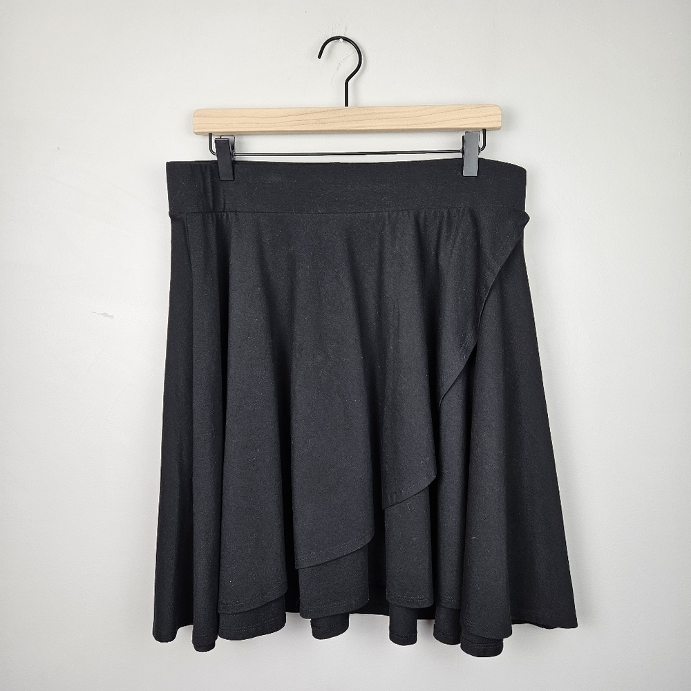 Torrid Ruffle Black Skirt 0 - Picture 1 of 9